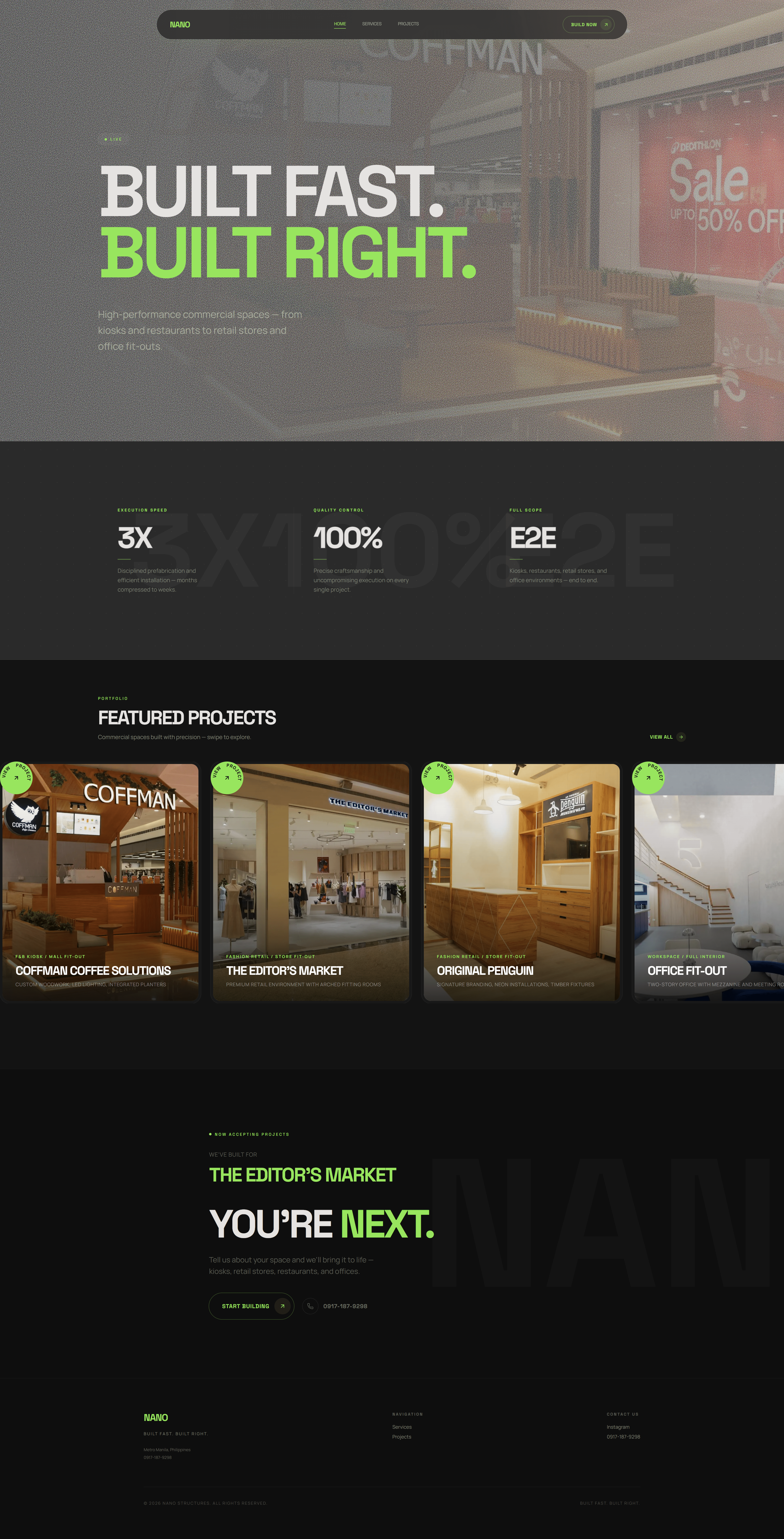 NANO Structures full website preview